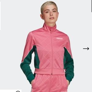 NWT Adidas Retro Luxury Track Suit w/ matching track top and track bottom Pink